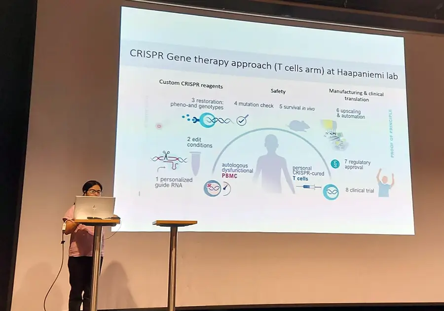 Shiva presenting her work at the NCMM retreat 2023