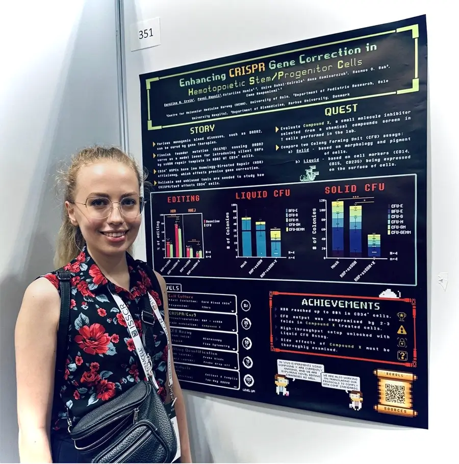 Carolina's poster at the Global Stem Cell Event 2024