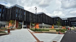 The front of our new building pictured from the outside